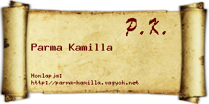 Parma Kamilla névjegykártya
